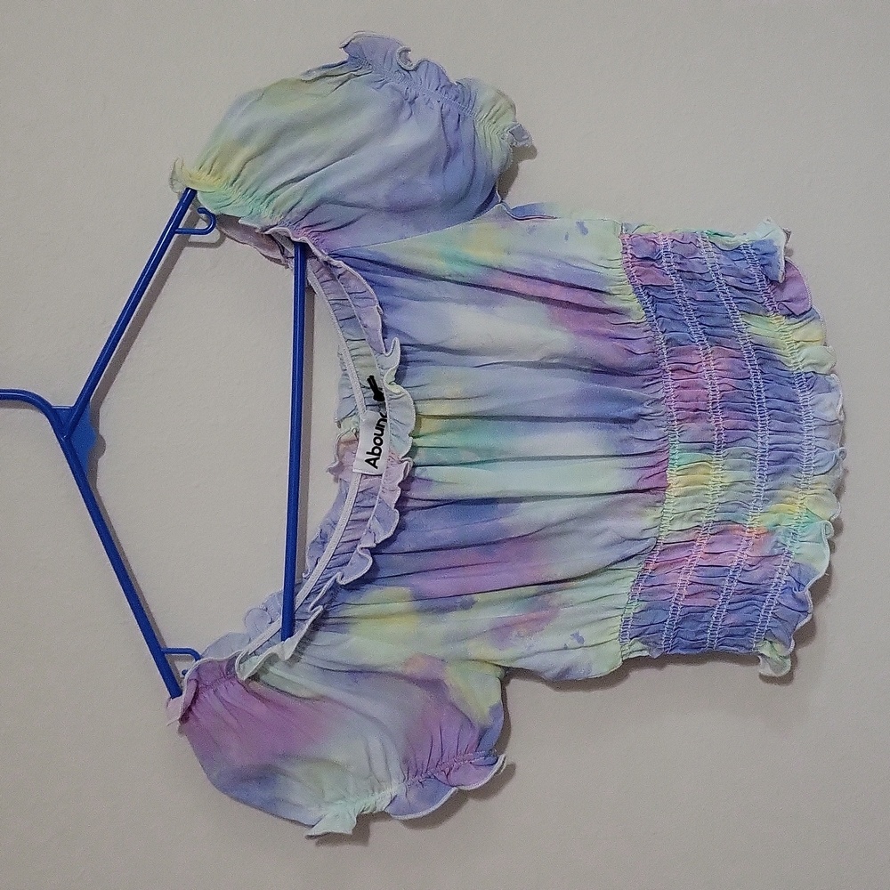 Abound multi colored tie dye crop top